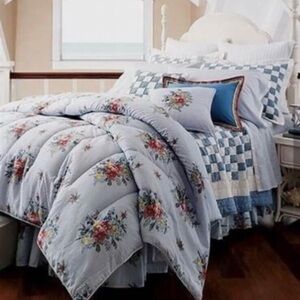 Vintage CHAPS x RALPH LAUREN Bed Skirt NANTUCKET Queen  Dust Ruffle